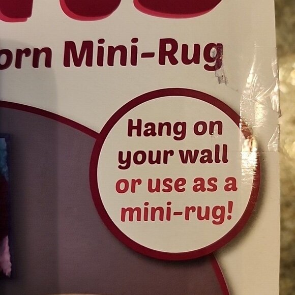 LatchKits Unicorn Mini-Rug Kit 12" x 11" Latch Hook NEW Unopened - Picture 5 of 6